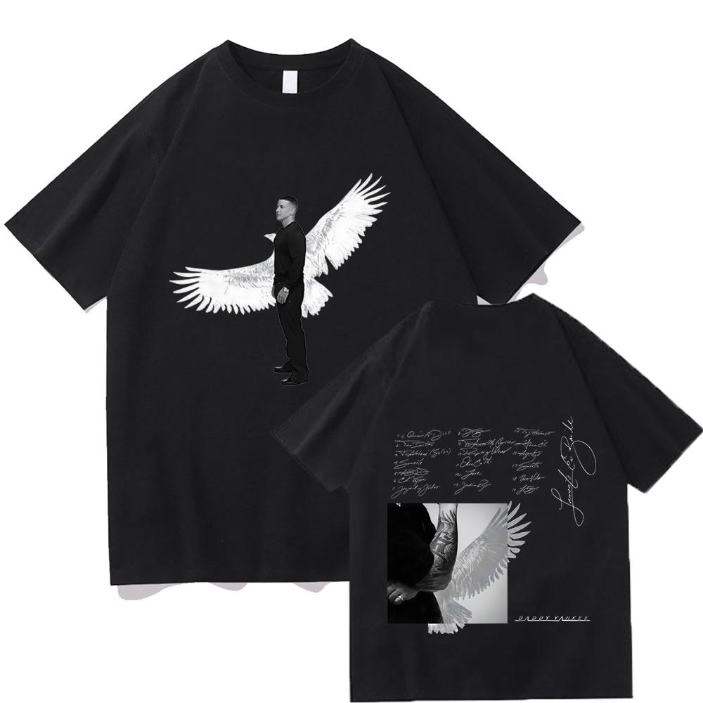 Daddy Yankee Lamento En Baile Альбом Мерч Футболки Одежда Мода Уличный Хип-Хоп Футболка Унисекс Хлопок Y2K Футболка XS чёрный