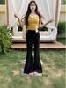 New Korean Style High-Waist Slim Micro-Flare Wide-Leg Pants for Women