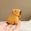 Golden Sandalwood Capybaras Figurine 1.96",Stress-relieving and Emotion-stabilizing Companions,Home Decor Mini Cute Ornament
