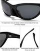 Polarized TR90 Sport Sunglasses for Men and Women Trendy Oval Mirror Cycling Futuristic Eyewear [SHEEN KELLY] Wrap-Around -