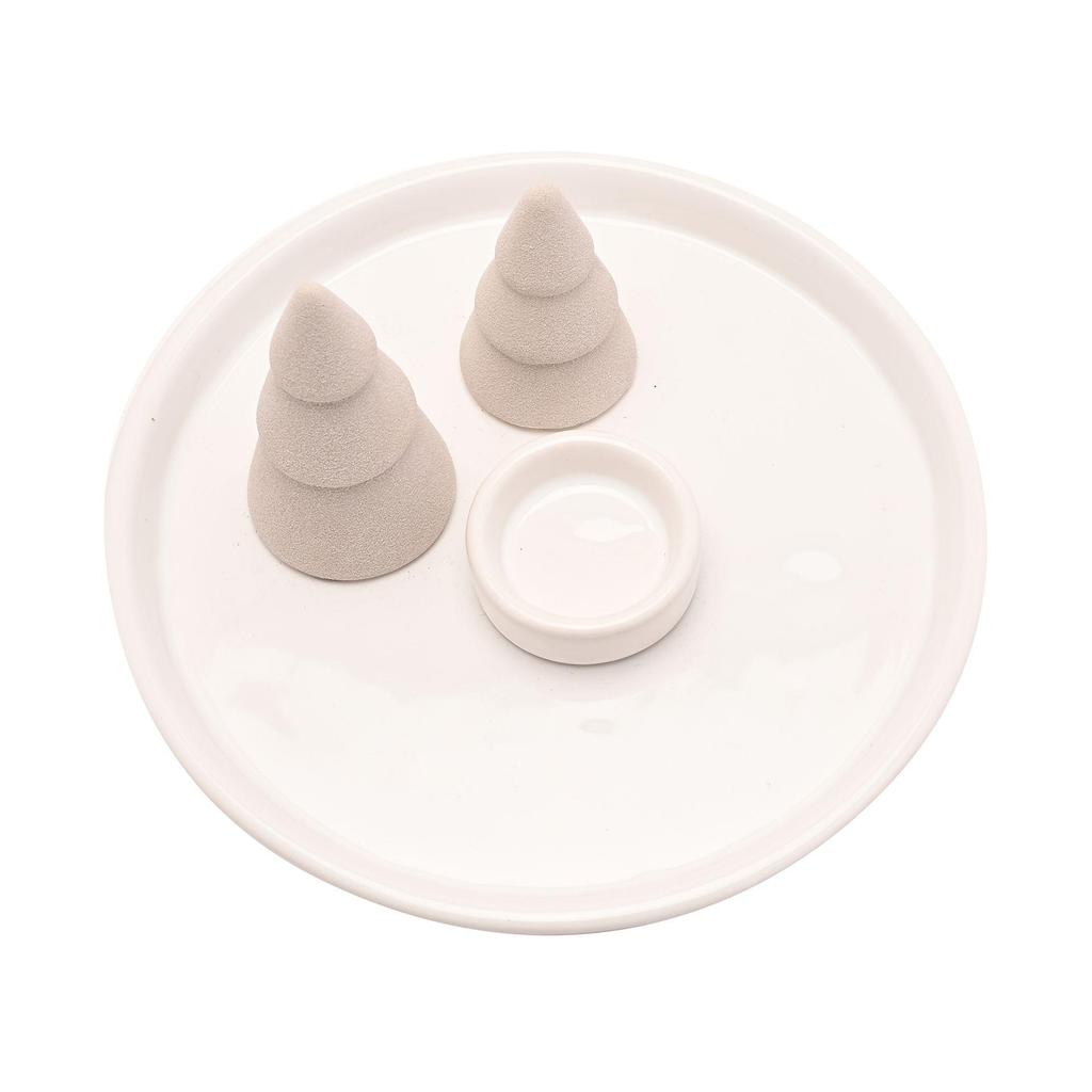 Candle Tray with Christmas Trees - 21cm