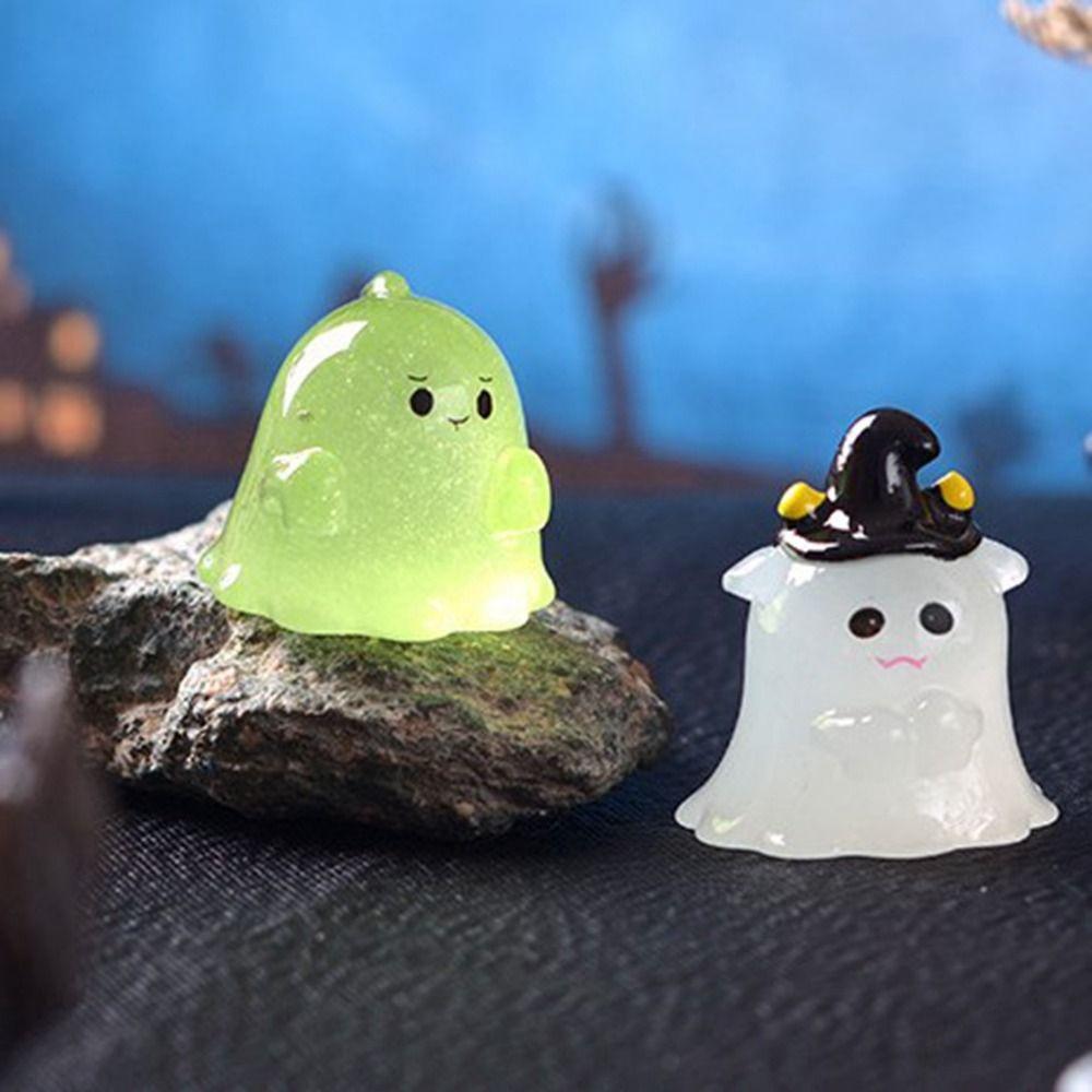 Small Animal Luminous Rabbit Micro Ornaments Cute Ghost Pig Miniature Figurine  Room