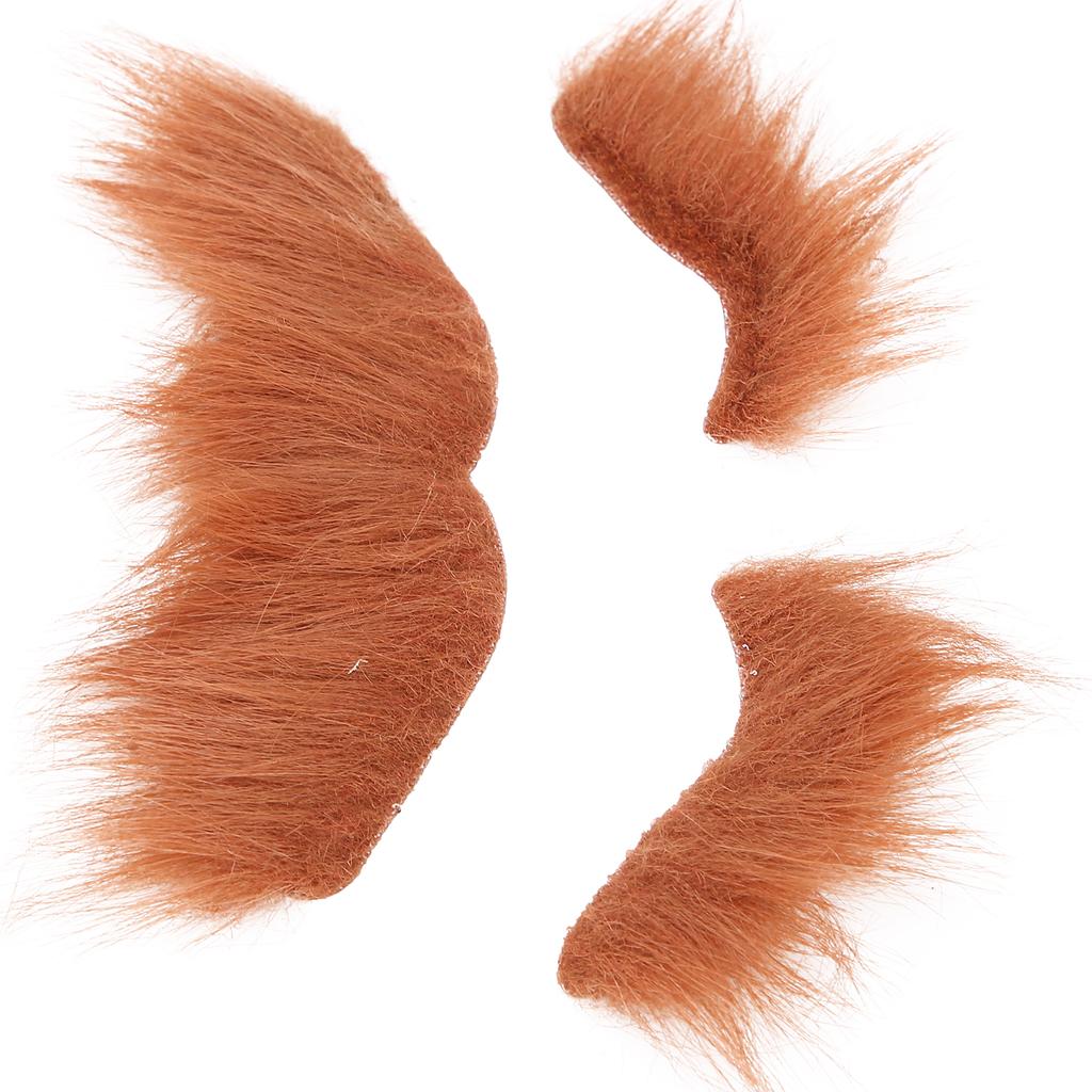 Sztuczna broda zestaw do brwi samoprzylepne wąsy kostium do brwi festiwale zaopatrzenie firm brązowy