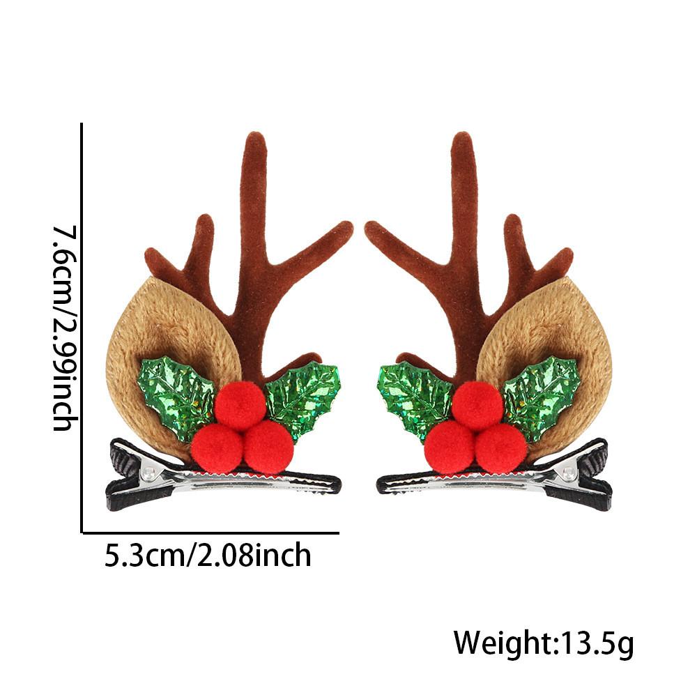Christmas Hair Stylish Accessories With Cute Plush Antlers And Festive Decorations Women For