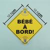 1/2pcs French Baby on Board Signs with Suction Cup for Car Removable Safety Stickers for Car Window