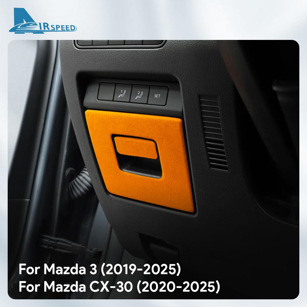 Top Suede Trim LHD RHD Sticker For Mazda 3 BP Axela CX30 CX-30 2019 2020 2021 2022 2023 2024 2025 Car Driver's Storage Box Panel IUE2