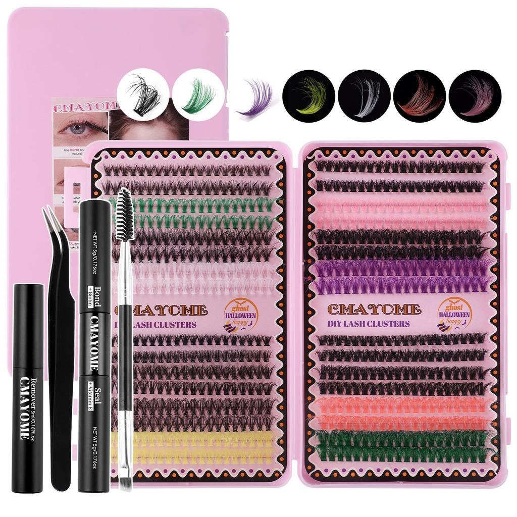 Color D Song Single Cluster False Eyelash Set 8-16Mmdiy Segmented Grafting Thick Eyelashes