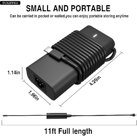 65W USB C Laptop Charger Compatible with Dell Latitude 5420 5520 5530 5550 5540 5430 5450 5440 7420 2-in-1 7430 7440 Inspiron 14 2-in-1 Chromebook