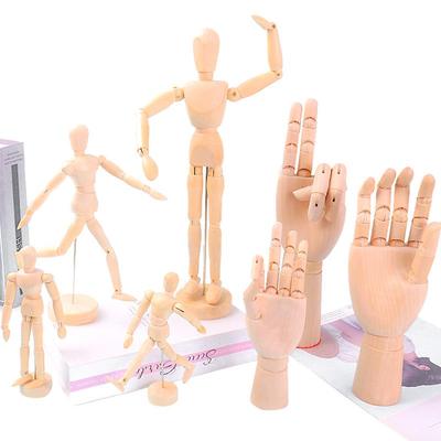 Figurine de Main Articulée en Bois de 10 Pouces pour Décoration Intérieure et Dessin