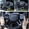 ABS Carbon Fiber / Black / Matte Interior Refit Kit Accessories Steering Wheel Button Cover Trim For Land Rover 110  -