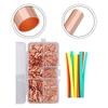 Bulk pack 500 copper tube connectors for electrical For wire connection in 5 sizes for diy and professional use