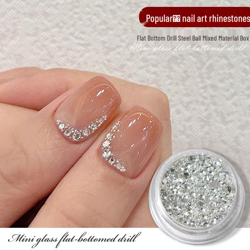 

Czech Rhinestones & Mini Nail Art Ornaments: Mixed Pack with Steel Beads