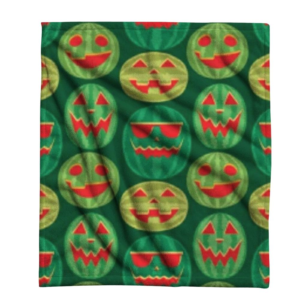 Halloween Themed Soft Plush Blanket Featuring Pumpkin Face Pattern Lightweight Cozy Throw for Seasonal Home Decoration and Comfort Use