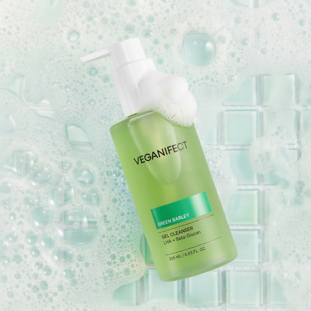 veganifect. Barley Laha Gel Cleanser 205ml (+Cleansing Oil 20g)