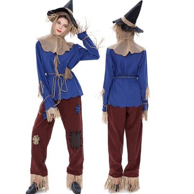 Halloween Wizard of Oz Adult Children Scarecrow Costume Cosplay Stage Costume