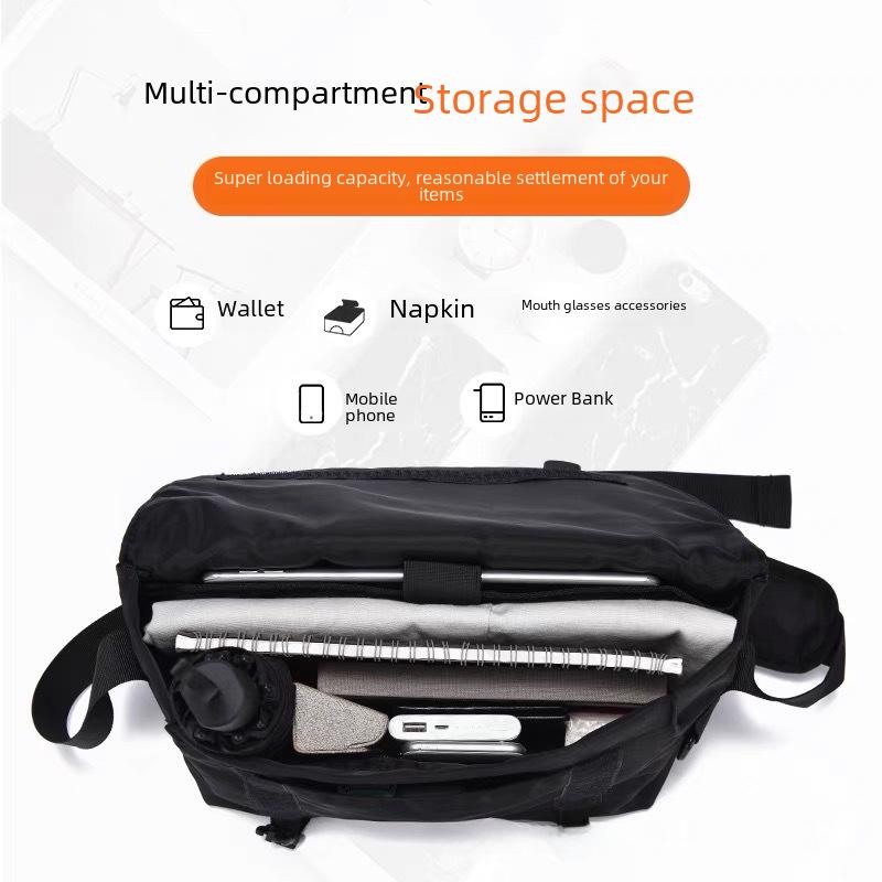 Men's Japanese Style Youth Messenger Bag - Large Capacity, Trendy Streetwear Casual Shoulder Bag