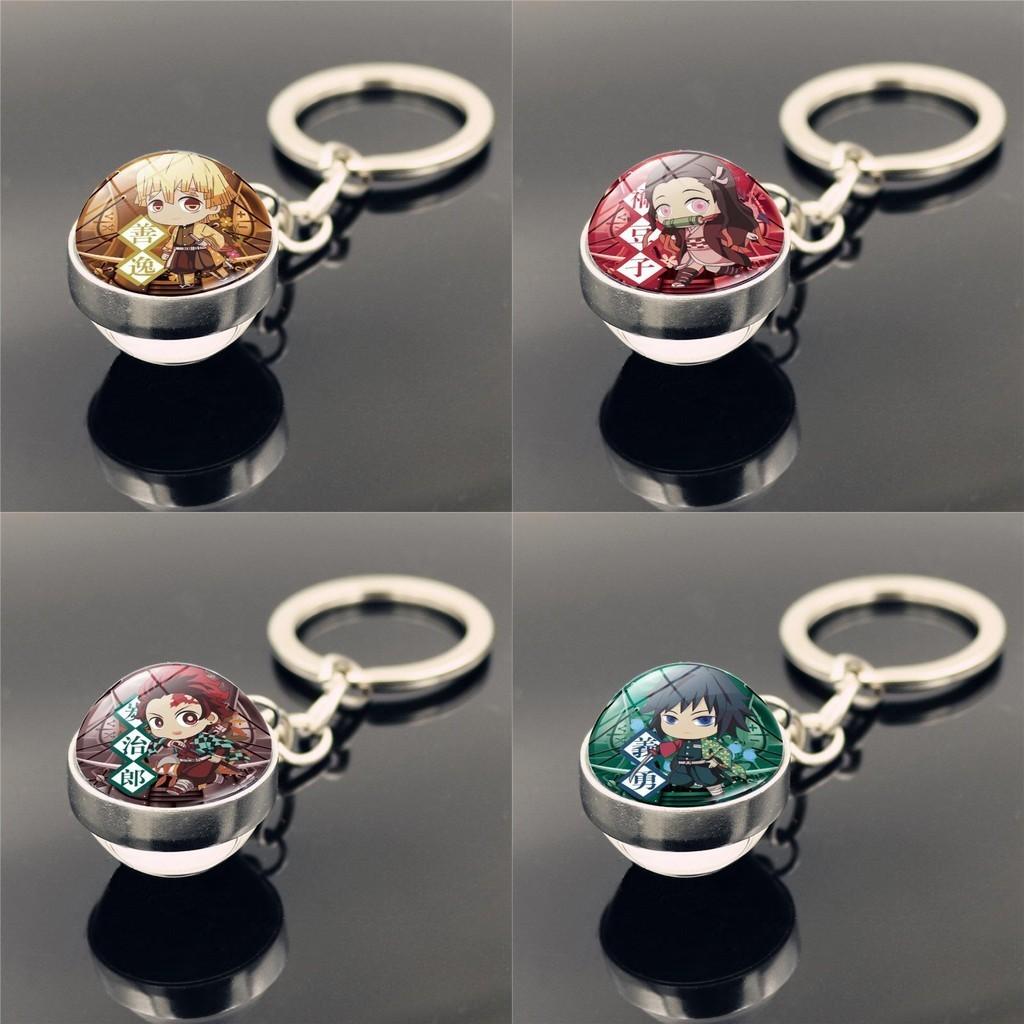 Stylowe akcesoria breloczki Demon Slayer dla fanów nowoczesny minimalistyczny design