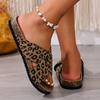 Leopard Print Slippers Large Size Comfortable Breathable Fashion Slim Summer Flat Women's Shoes