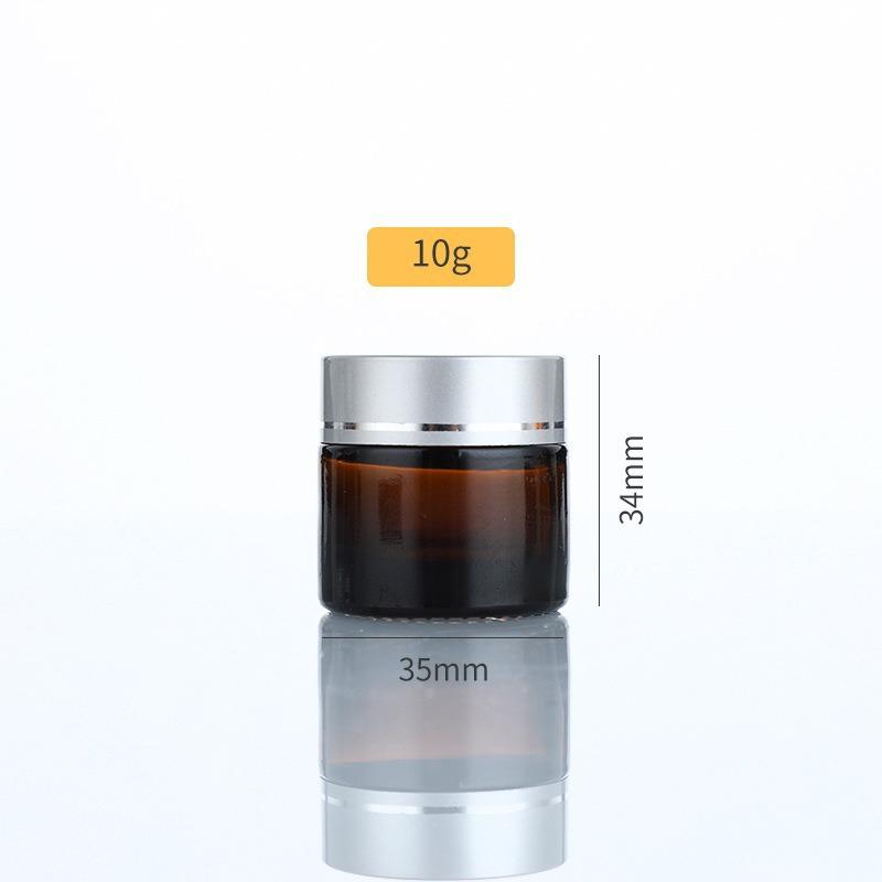Braunes Glasauge und Gesichtscreme-Tiegel - Lichtgeschützt, Versiegelt, Verdickter Hautpflegebehälter.