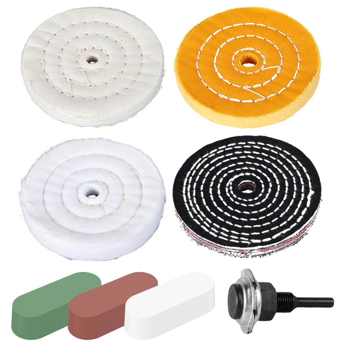 

Polishing Wheel 4 Inch Wear Resistant Buffing Wheel Professional Polishing Accessories Kit for Wood Plastic Metal Ceramic Glass