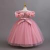 Baby Girls Flower One Shoulder Wedding Dress Princess Evening Dress Ball Gown Party Lace Long Dress 3-12 Year Old Clothes