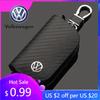 For VW Volkswagen Jetta MK5 Golf Leather Car Key Cover Holder Keychain Case For Volkswagen Sharan Golf Passat Jetta Touareg Tigu