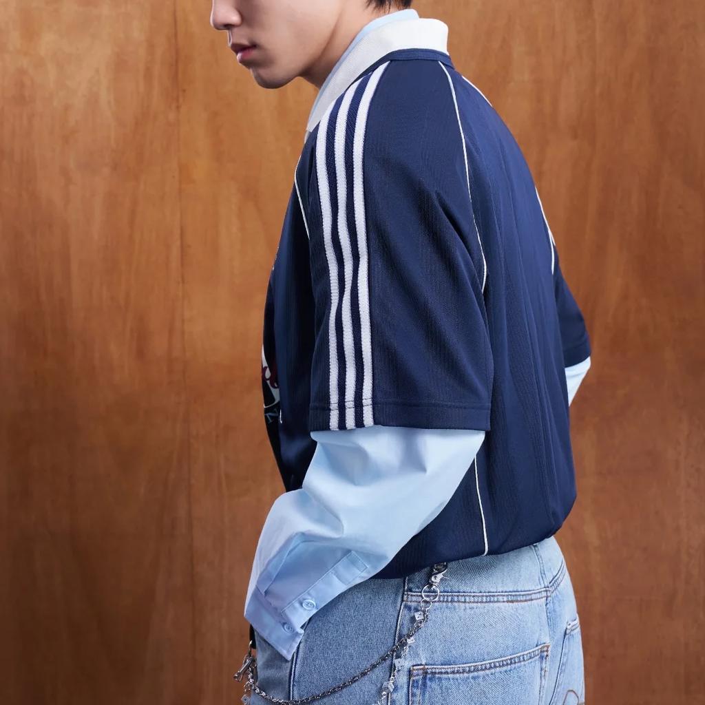 adidas Originals Negru Casual Sport Tricou Polo cu Mânecă Scurtă Bărbați Tricouri Polo KY2192