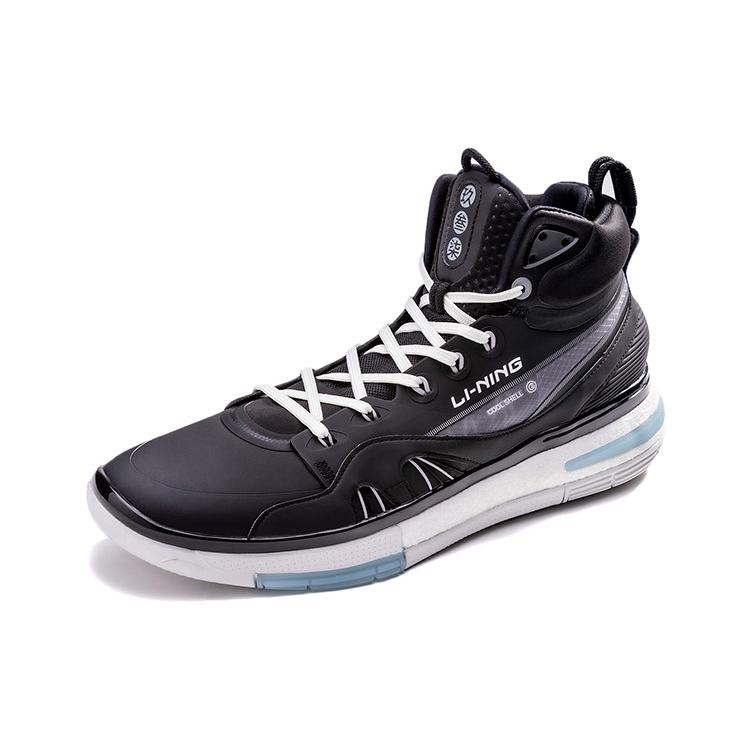 New LiNing 937 Wear Resistant Slip Resistant High Top Vintage Basketball Shoes Men's Black ABAR009-5