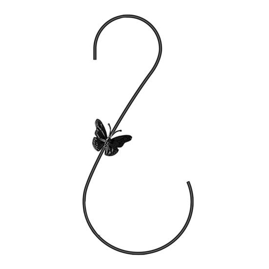 Bird Feeder Hook S Shaped Metal Hummingbird Feeder Hook with Decorative Patterns Hangers