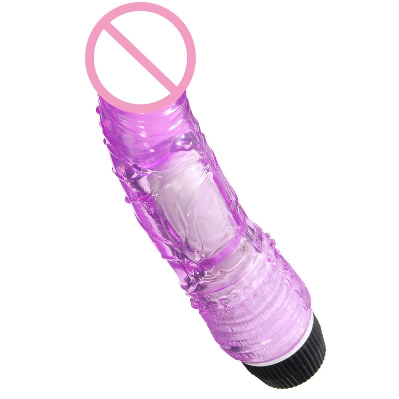 Crystal Multispeed Waterproof Realistic Dildo Vibrator Soft Jelly Powerful G-spot Masturbation Adults Toys for Women