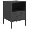 Nightstand Black 36 X 39 X 50.5 Cm Steel
