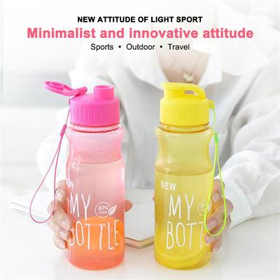 Large Capacity Sports Water Cup, Colored Transparent Pet Flip Over Cold Water Cup, Space Water Bottle, Plastic Water Cup