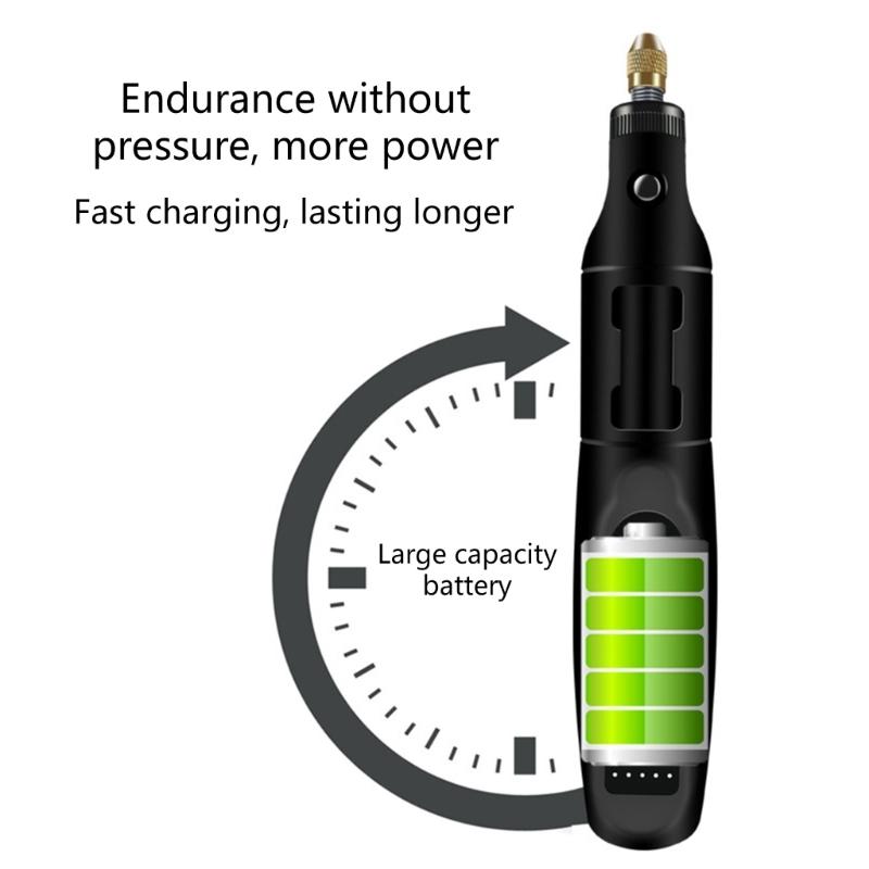 Multifunctional Rotary Tool 3.7V 18000rpm 5 Speed Cordless Grinder with 166Piece Accessory for Polishing and Engraving