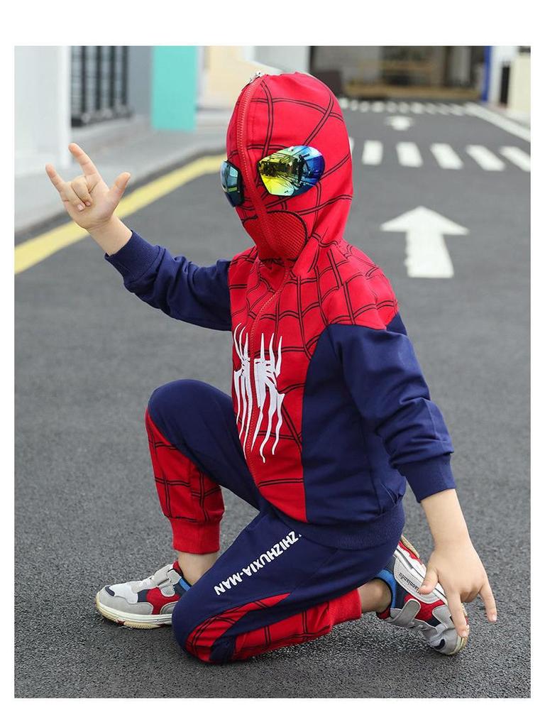 Spider-Man & Ultraman Boys' Spring/Autumn Two-Piece Sports Set