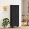 Freestanding Kitchen Cupboard, 4-Door Storage Cabinet with Adjustable Shelves, Modern Kitchen Pantry, 170cm, Black