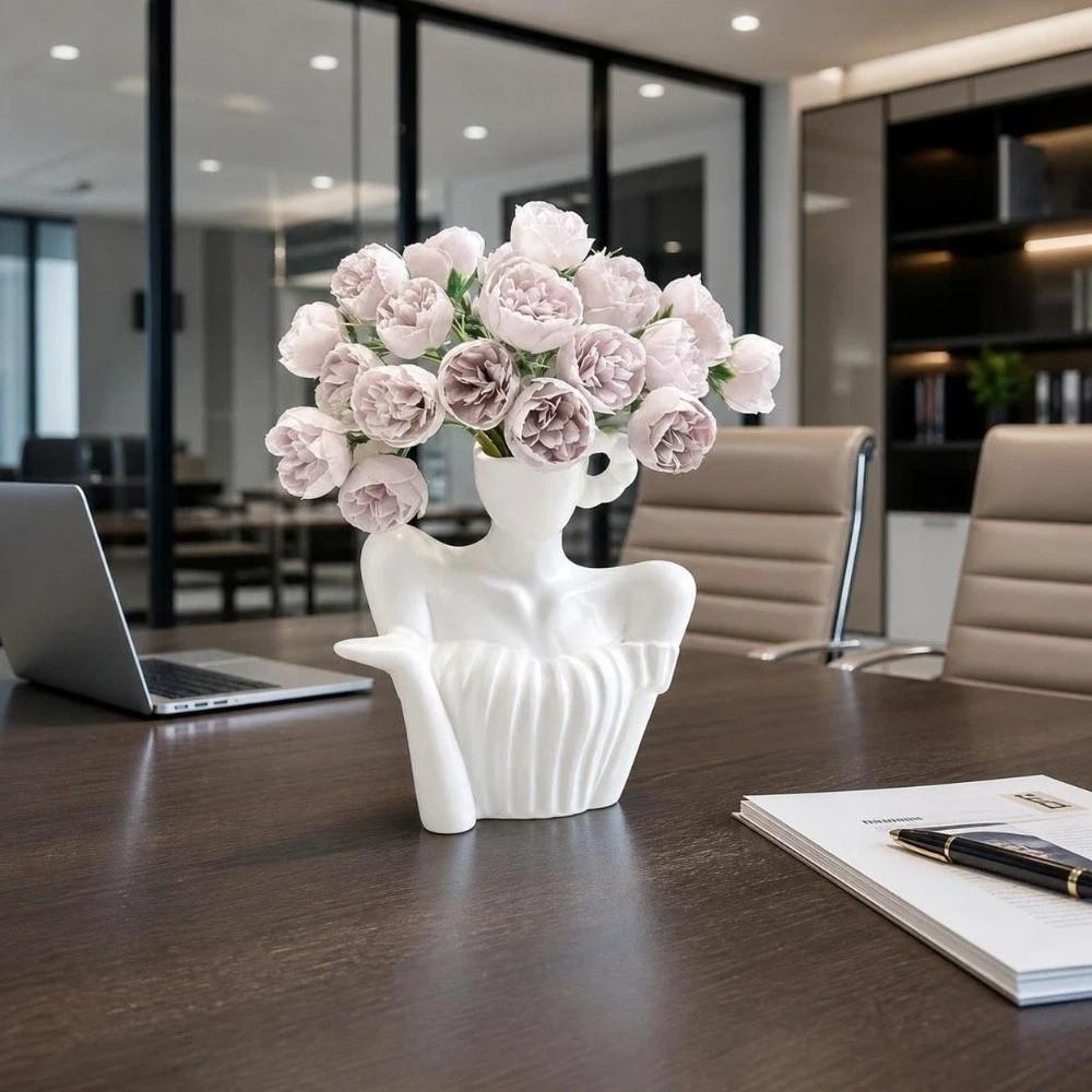 Nordic Style Flower Planter Desk Ornament Plant Pot Modern Art Style Human-Shaped Vase Tabletop