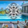 Hand-Painted Black & White 3D Butterfly Mandala Wind Chime – Rotating Garden Art Decor for Home, Courtyard