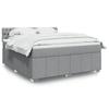 VidaXL Slat Bed Base with Mattress Light Grey 180x200cm Fabric 3289454