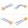 2Pcs Female Connector Ceramic Harness Plug 3-Pin H4 Bulb Socket  Auto Headlight