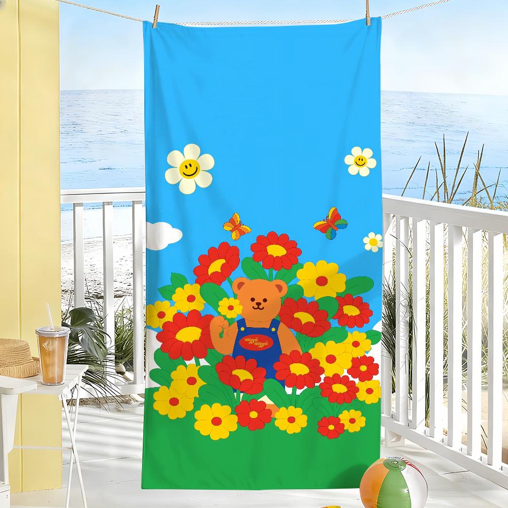 

Fashion W-WiggleWiggle-S Cute Towel Soft Pool Gift For Travel Gym Shower Camping Quick Dry Sports Large Beach Towels W30*H60(CM)