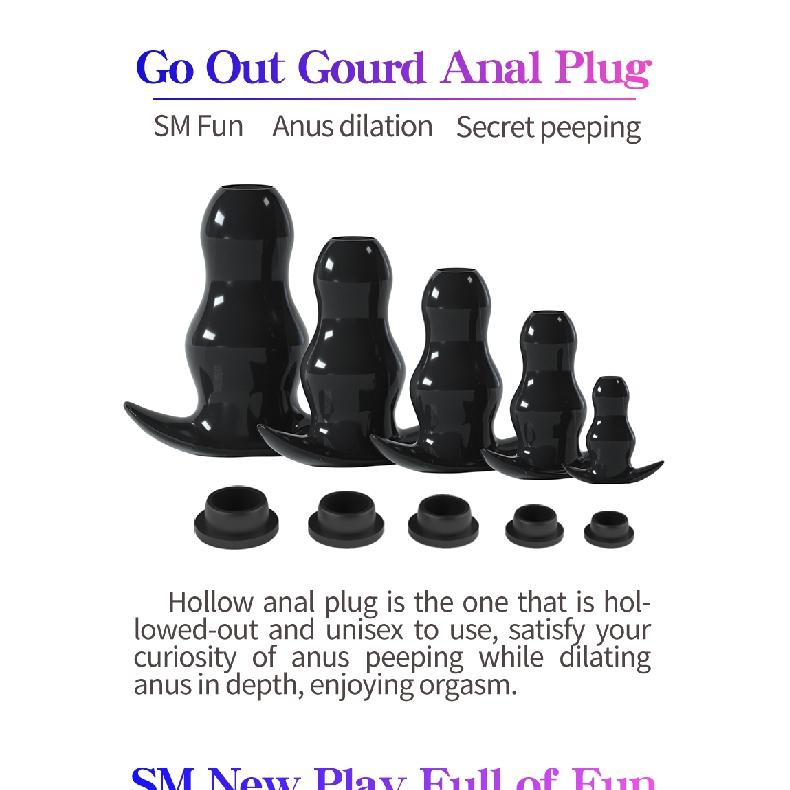5 Sizes Hollow Anal Plug/Dilator/Dildo Soft Speculum Prostate Massager Butt Plug Set Intimate/Enema Sex Toys For Women Men