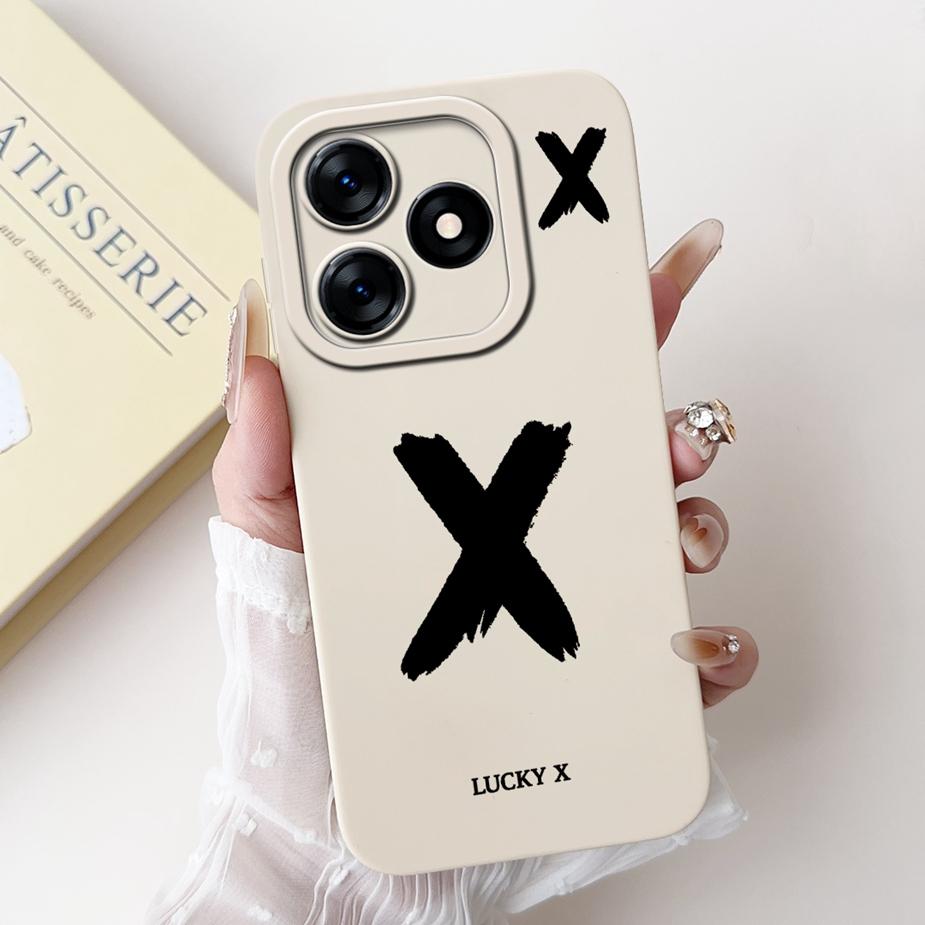 For Tecno Spark 10 4G Case Spark 10C Fashion Lucky Letters Cover Matte Phone Case For Tecno Spark 10 Pro KI7 Spark10 Soft Fundas