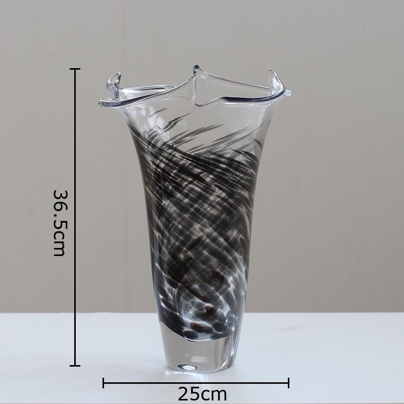 Flower Edge Glass Vase Transparent Hydroponics Vases Table Decoration Floral Decorative Flowers Arrangement Modern Home Decor