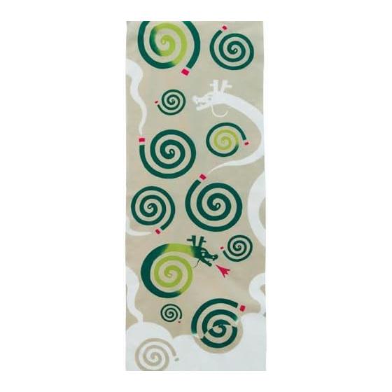 Prairie Dog Tenugui Towel - Summer Pattern  Katoriryu  (Mosquito-Repelling Dragon) [TE-520] - Wafuka - Sosegi Dye - Hand-Dyed - 100% Cotton - Japan