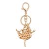 Ballerina Keychain for Women Girls Sparkling Rhinestone Ballet Dancer Keyring Pendant Alloy Bag Charm for Purse Wallet Car Keys