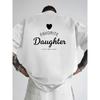 European Size Men's Drop-shoulder T-shirt, "Favorite Daughter" Double-sided Print Loose-fit Tee, New Trendy Style Men's Clothing