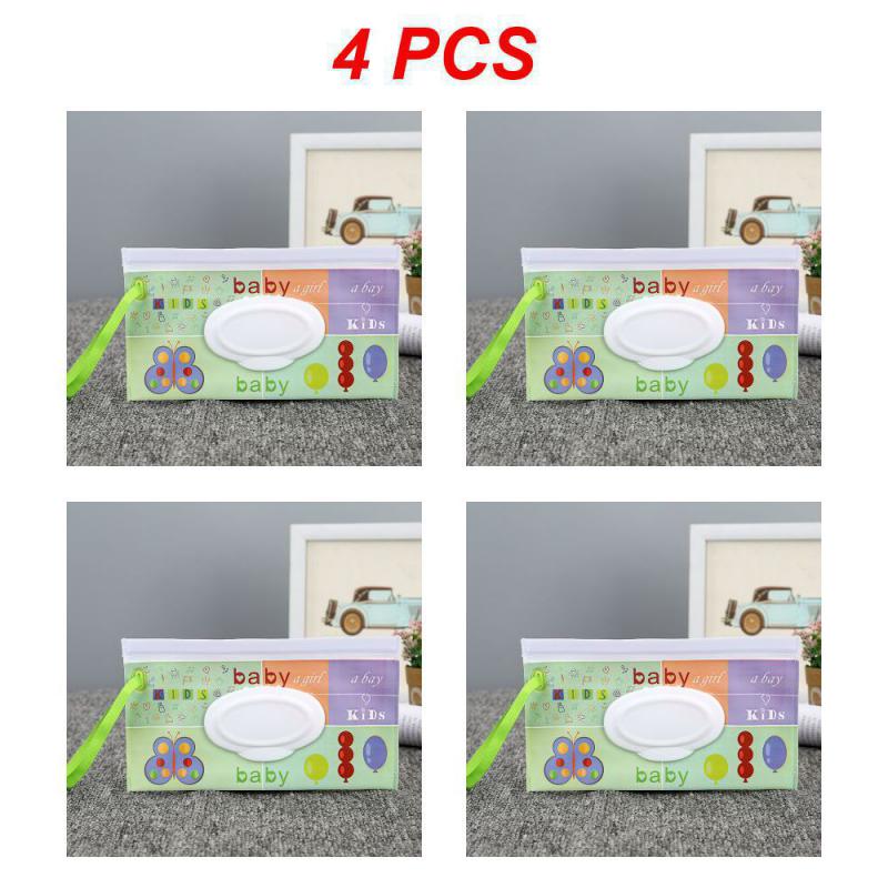1~10PCS Baby Wet Wipe Box Reusable Wet Tissue Case Holder Snap-Strap Cleaning Wipes Container Portable Refillable EVA Wipe Bag