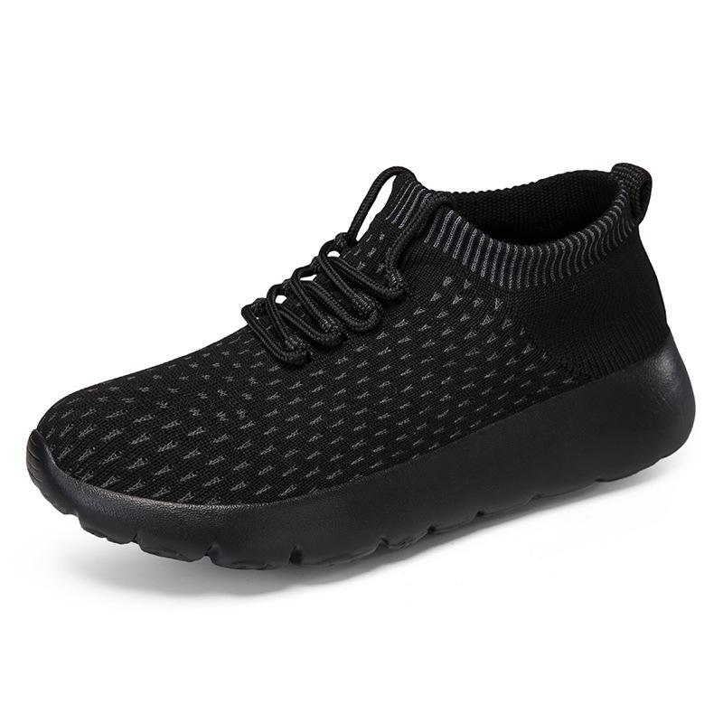

New summer walking casual shoes flying woven breathable new sports shoes 36 чёрный