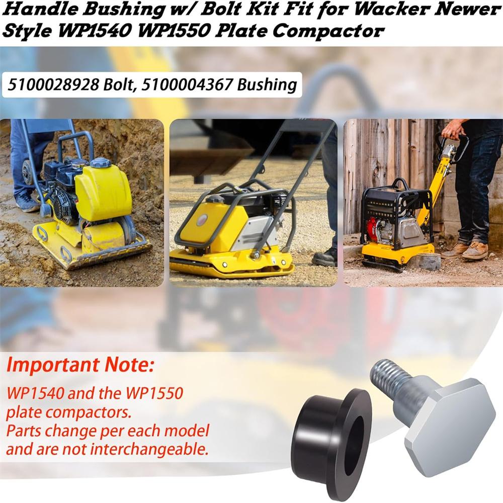 Handle Bushing w/ Bolt Kit Fits for Wacker WP1540 WP1550 (New Style) plate compactor
