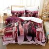 Hazbinedel Duvet Cover Set Cartoon Charlie Vaggie Alastor AD Quilt Cover Pillowcase Set Bedding Set Full Queen King Size